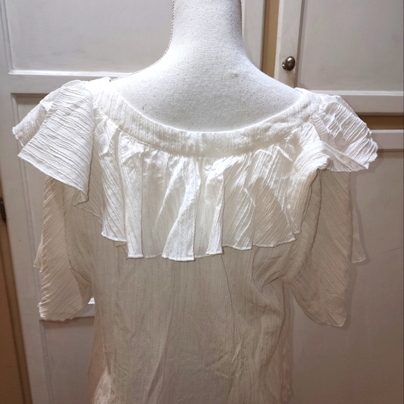 SHEIN Women's Ruffle Short-sleeved Blouse - Picture 9 of 10